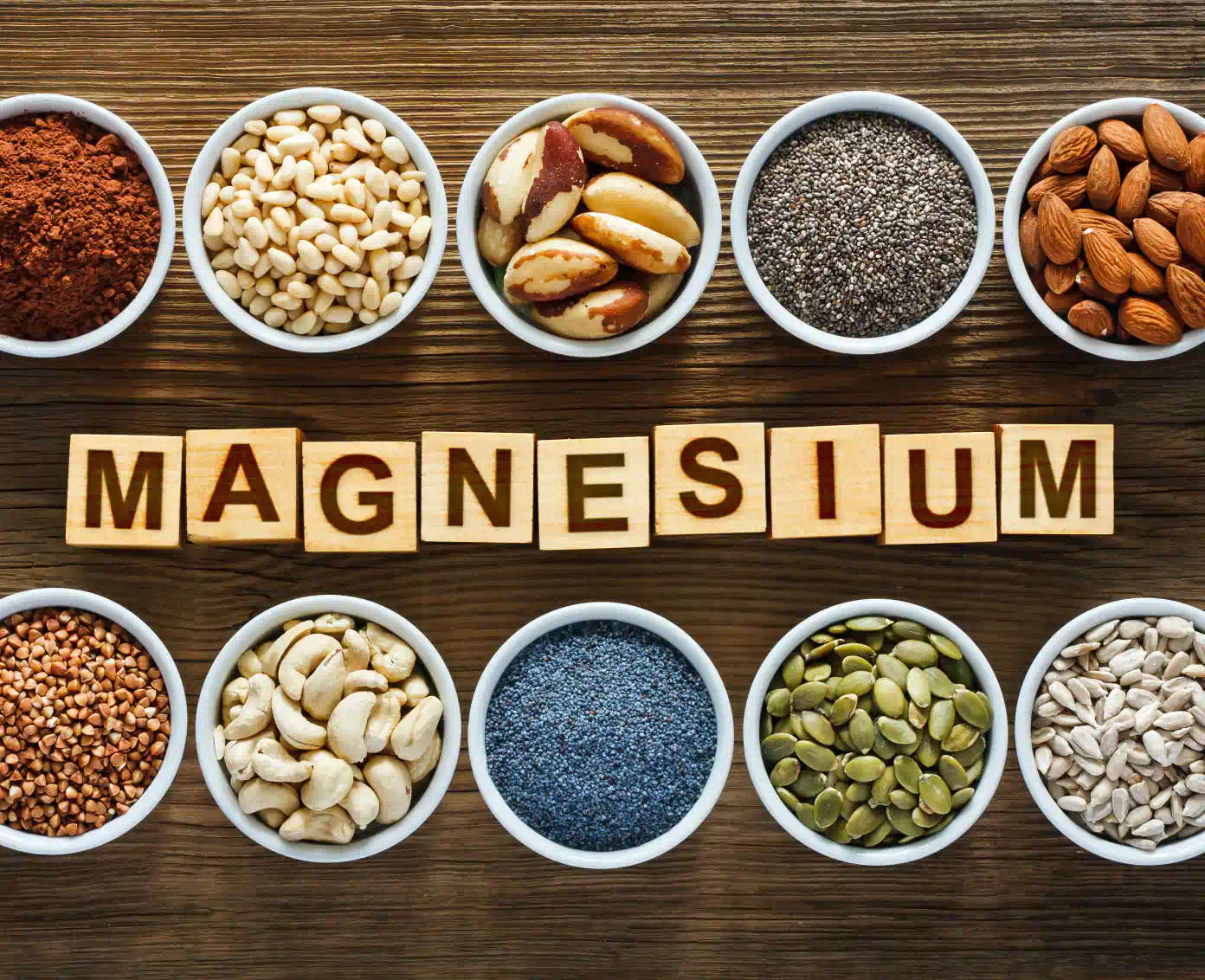 word magnesium with different nutrients around