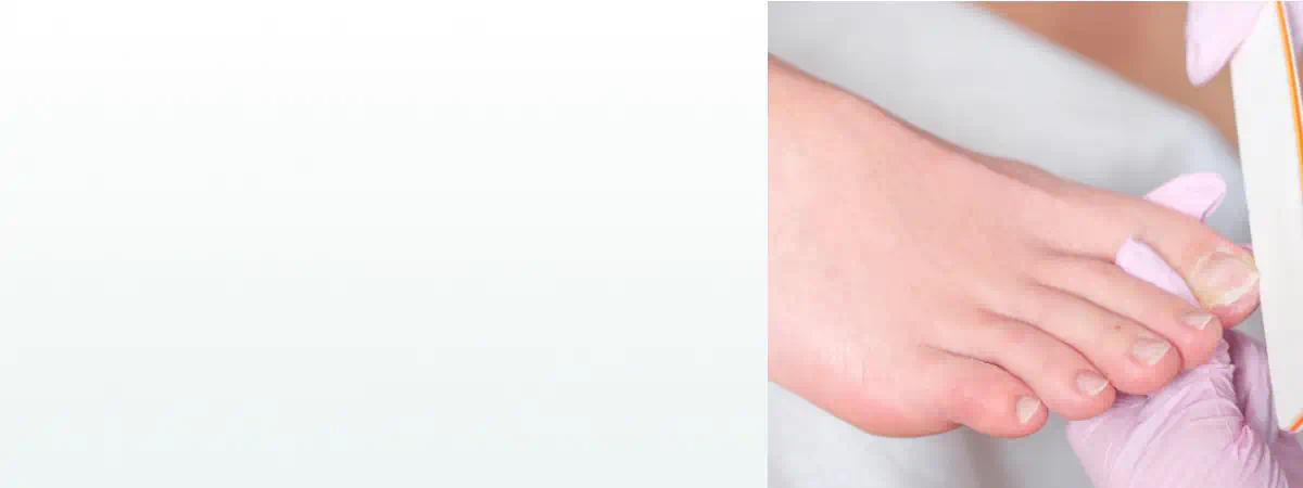 A close-up of a well-groomed foot with clean nails, representing the benefits of supplements for toenail fungus.