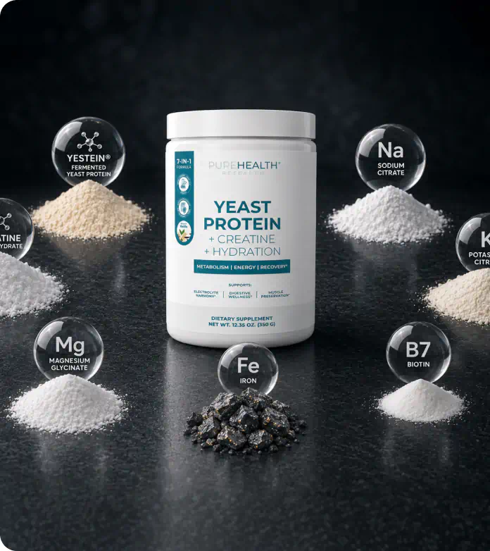 Yeast Protein + Creatine + Hydration with its seven active ingredients