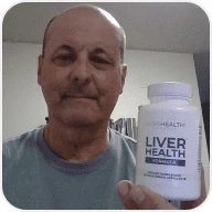 Customer photo holding product bottle